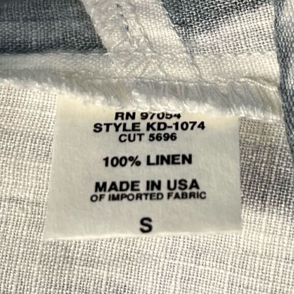 REVOLVE Krisa High-Low Linen Halter Tie Maxi Dress, White/Steel Blue. Small. NWT - Picture 13 of 16